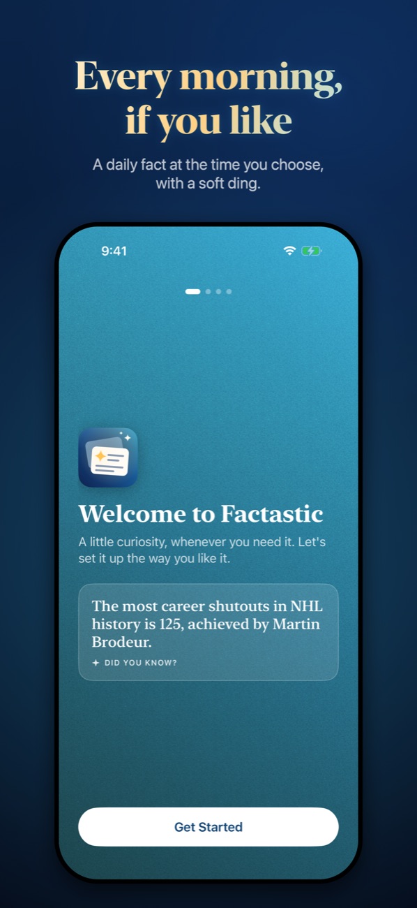 Setting up a daily fact at the time you choose